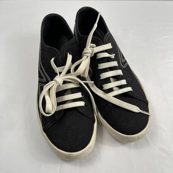Rag & Bone Court Low Black Sneaker Women's Shoe Size 7.5 U.S‎ Excellent 37.5 - Picture 1 of 11